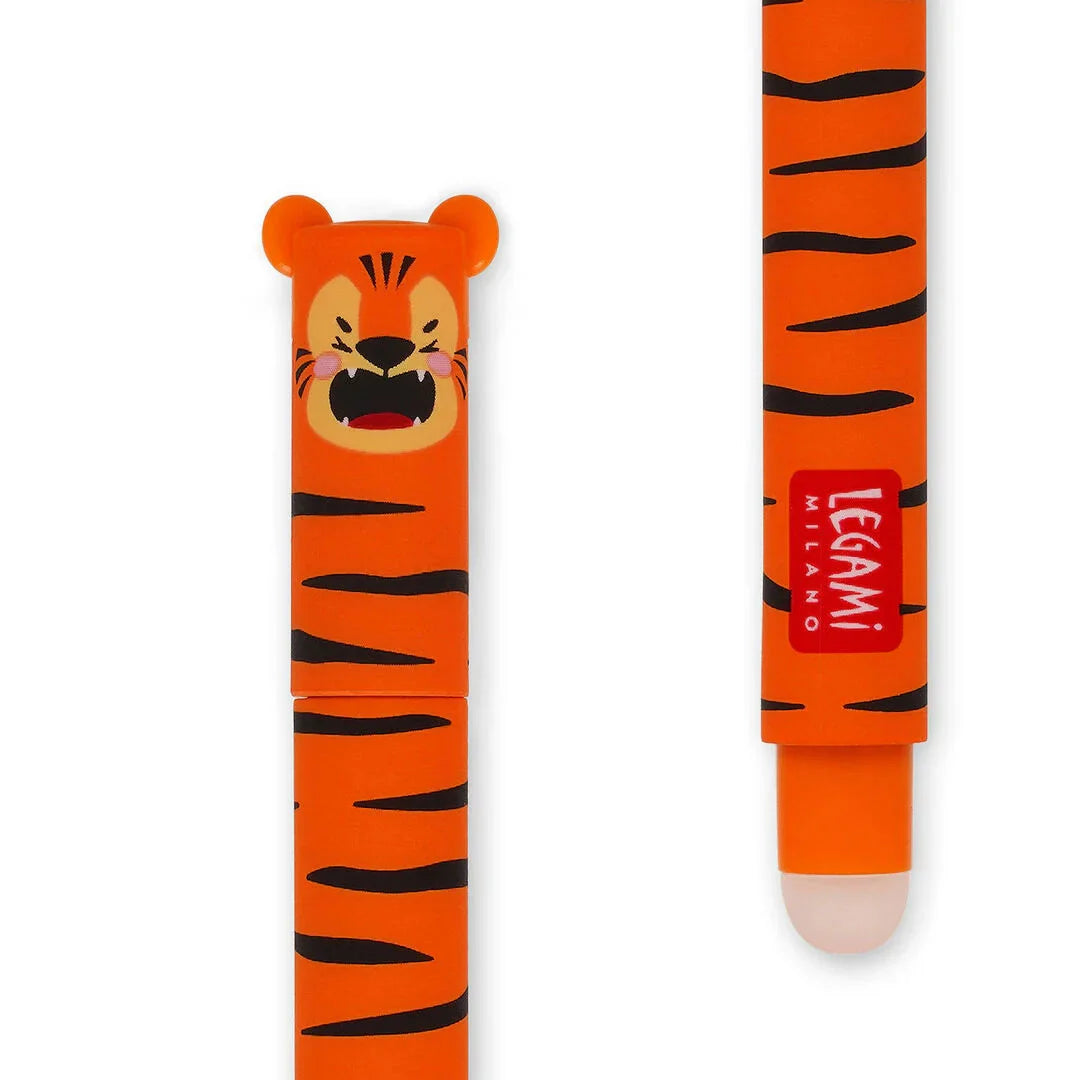 Legami Erasable Gel Pen Tiger - Orange Ink - Anilas UK