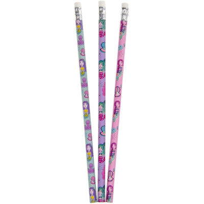 Mermaid Pencils with Erasers (Set of 12) - Anilas UK