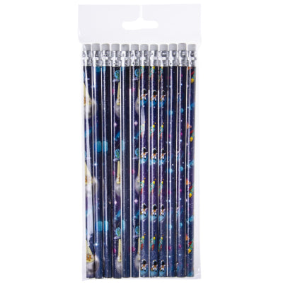 Space Pencils with Erasers (Set of 12) - Anilas UK