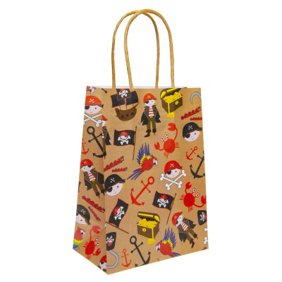 Pirate Theme Brown Paper Party Bags - Anilas UK