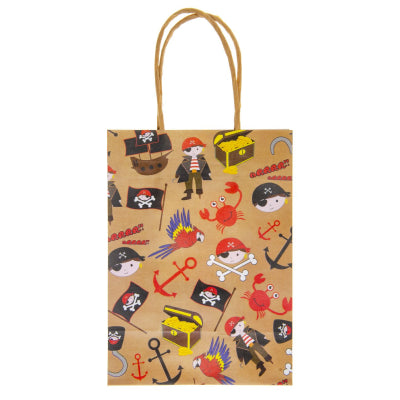Pirate Theme Brown Paper Party Bags - Anilas UK