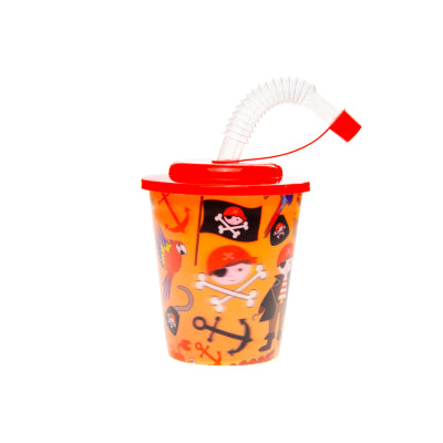 Drinking Cup with Straw- Pirate - Anilas UK