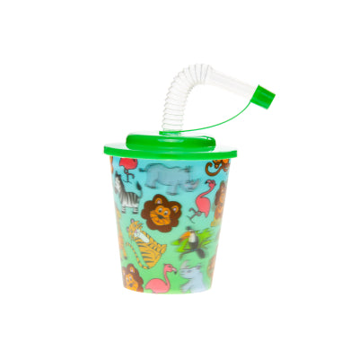 Drinking Cup with Straw- Wild Animals - Anilas UK