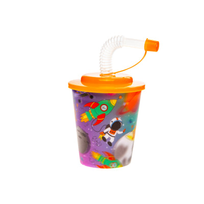 Drinking Cup with Straw- Space - Anilas UK