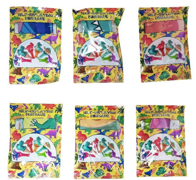 Self Inflating Dinosaur Balloon Party Bag Toy - Anilas UK