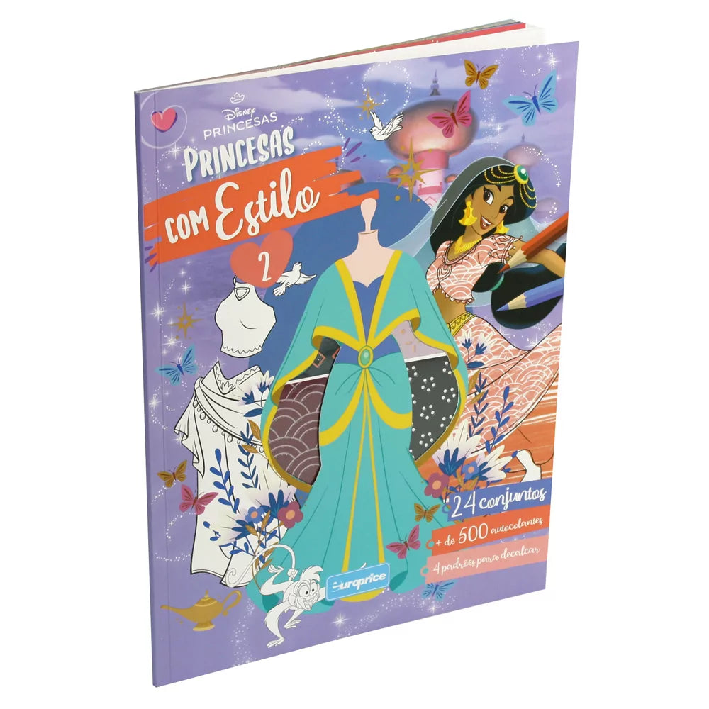 Disney Princesses with style - Colouring Books with Sickers and Patterns - Anilas UK