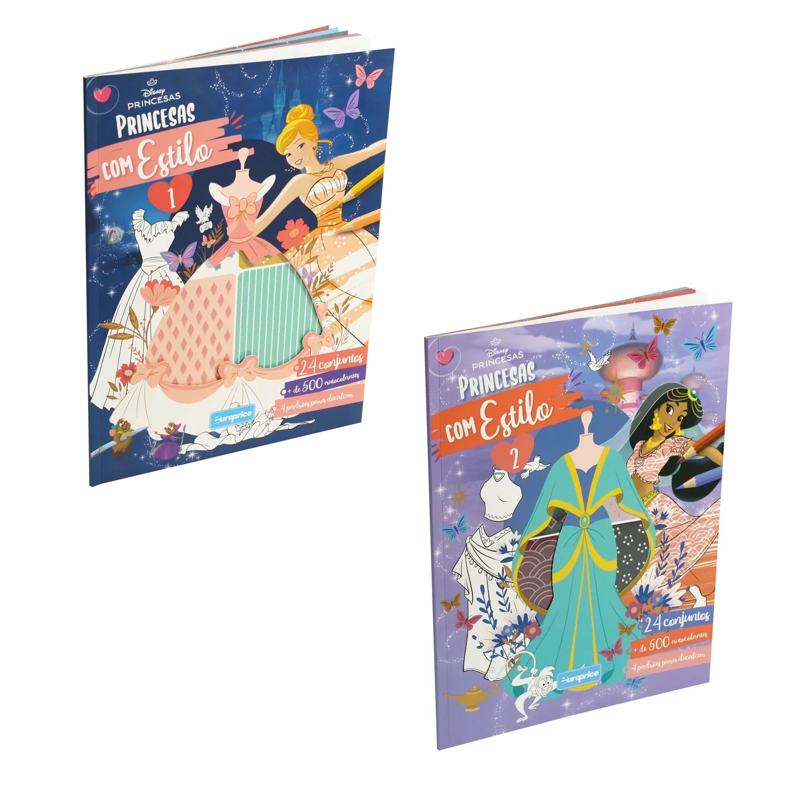 Disney Princesses with style - Colouring Books with Sickers and Patterns - Anilas UK