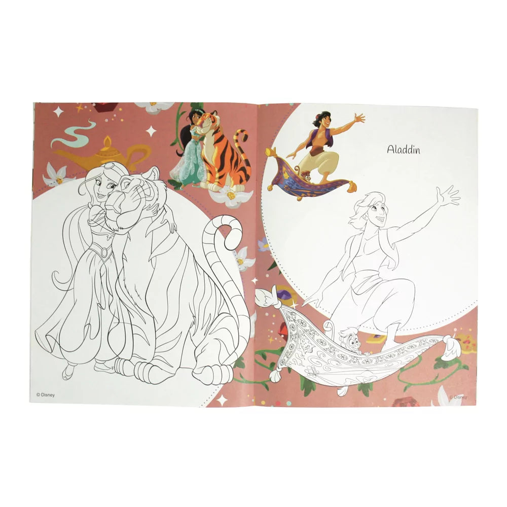 Disney Magical Princesses - Colouring Books with Stickers - Anilas UK