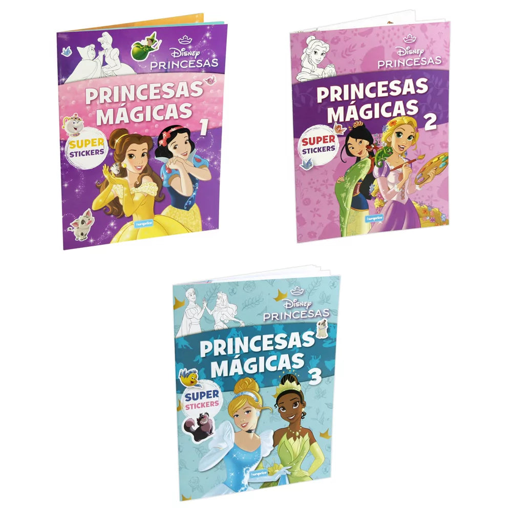 Disney Magical Princesses - Colouring Books with Stickers - Anilas UK