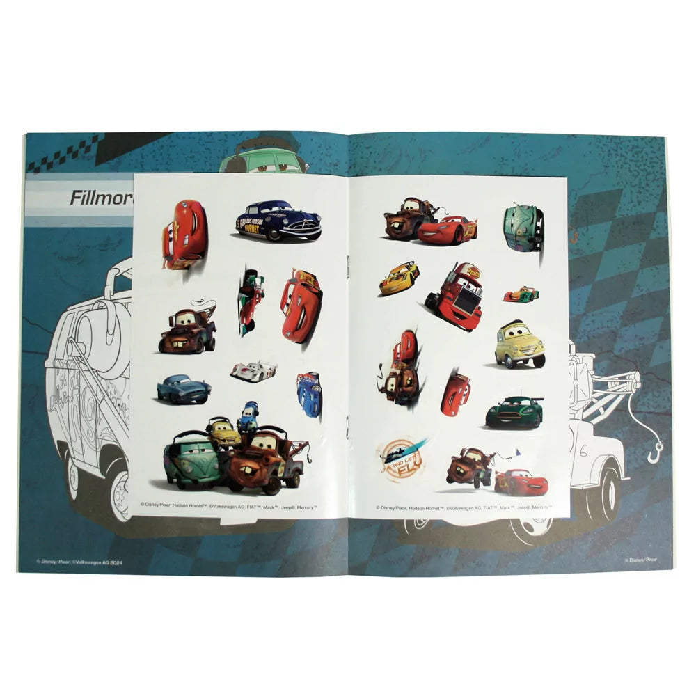 Disney Cars to Color - Colouring Books with Stickers - Anilas UK