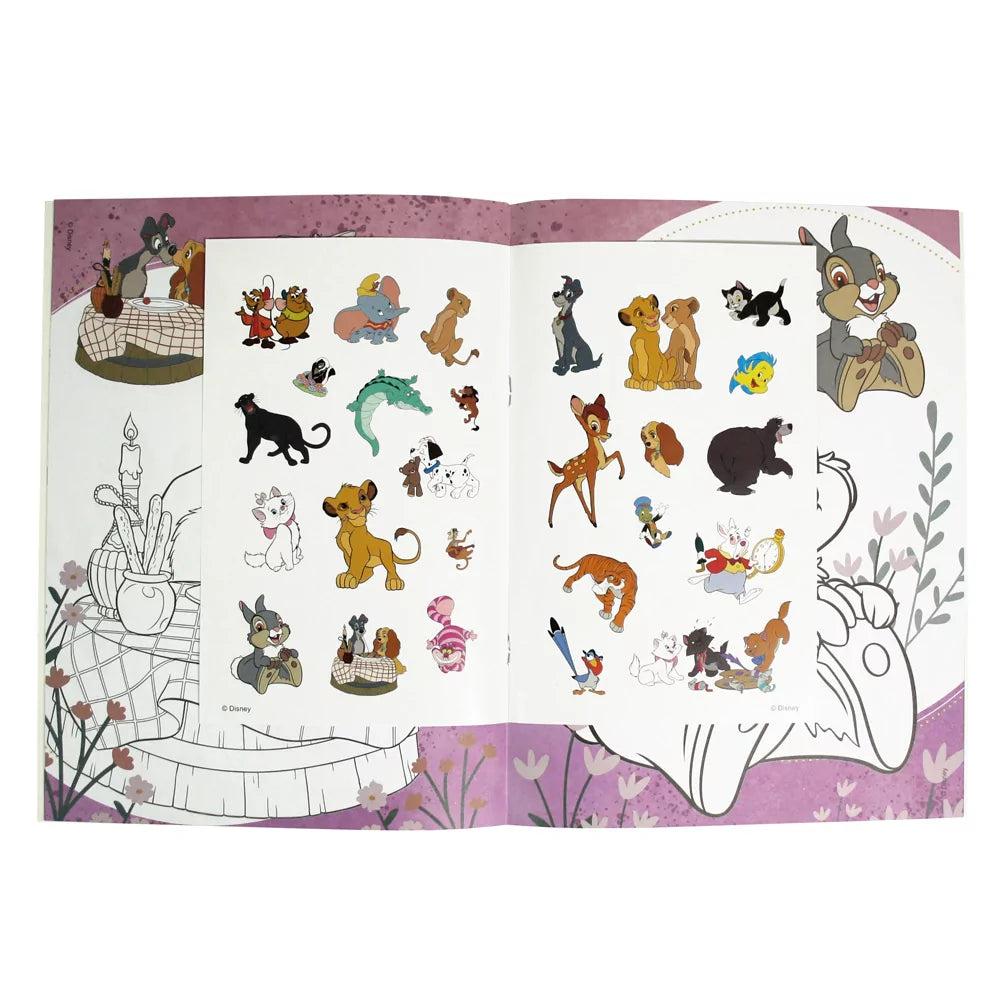 Disney Classics to Color - Colouring Books with Stickers - Anilas UK