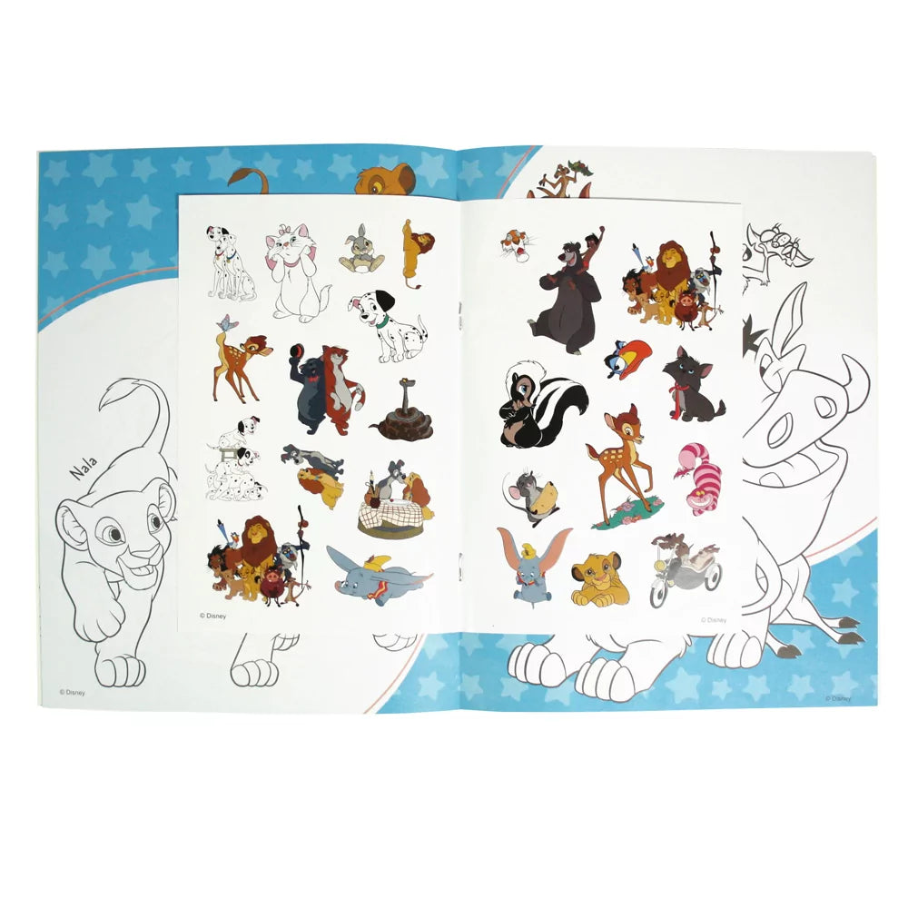 Disney Classics to Color - Colouring Books with Stickers - Anilas UK