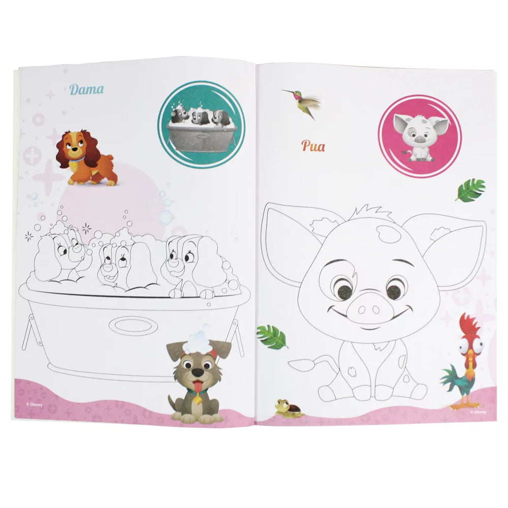 Disney Baby: Mega Artists - Colouring Books with Stickers - Anilas UK