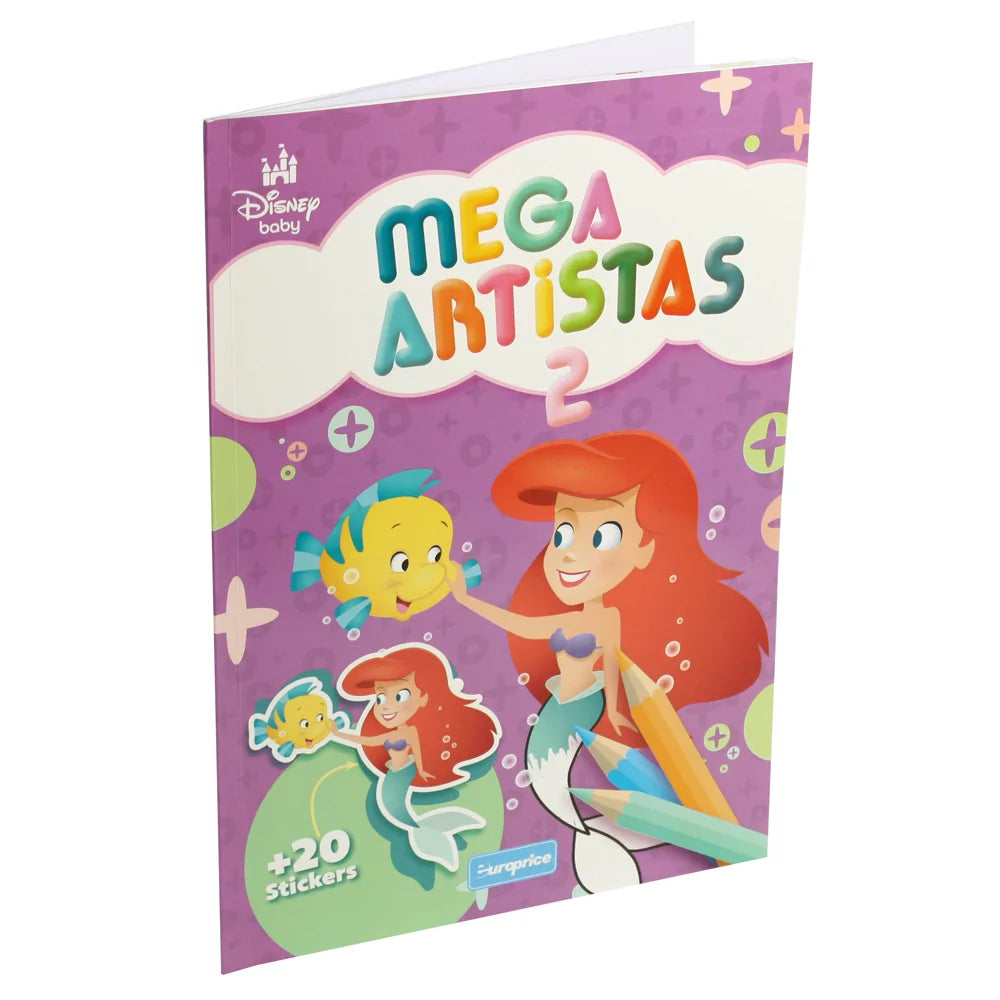 Disney Baby: Mega Artists - Colouring Books with Stickers - Anilas UK