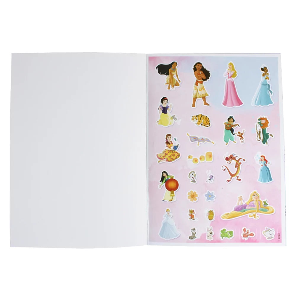 Disney Enchanted Princesses - Colouring Books with Stickers - Anilas UK
