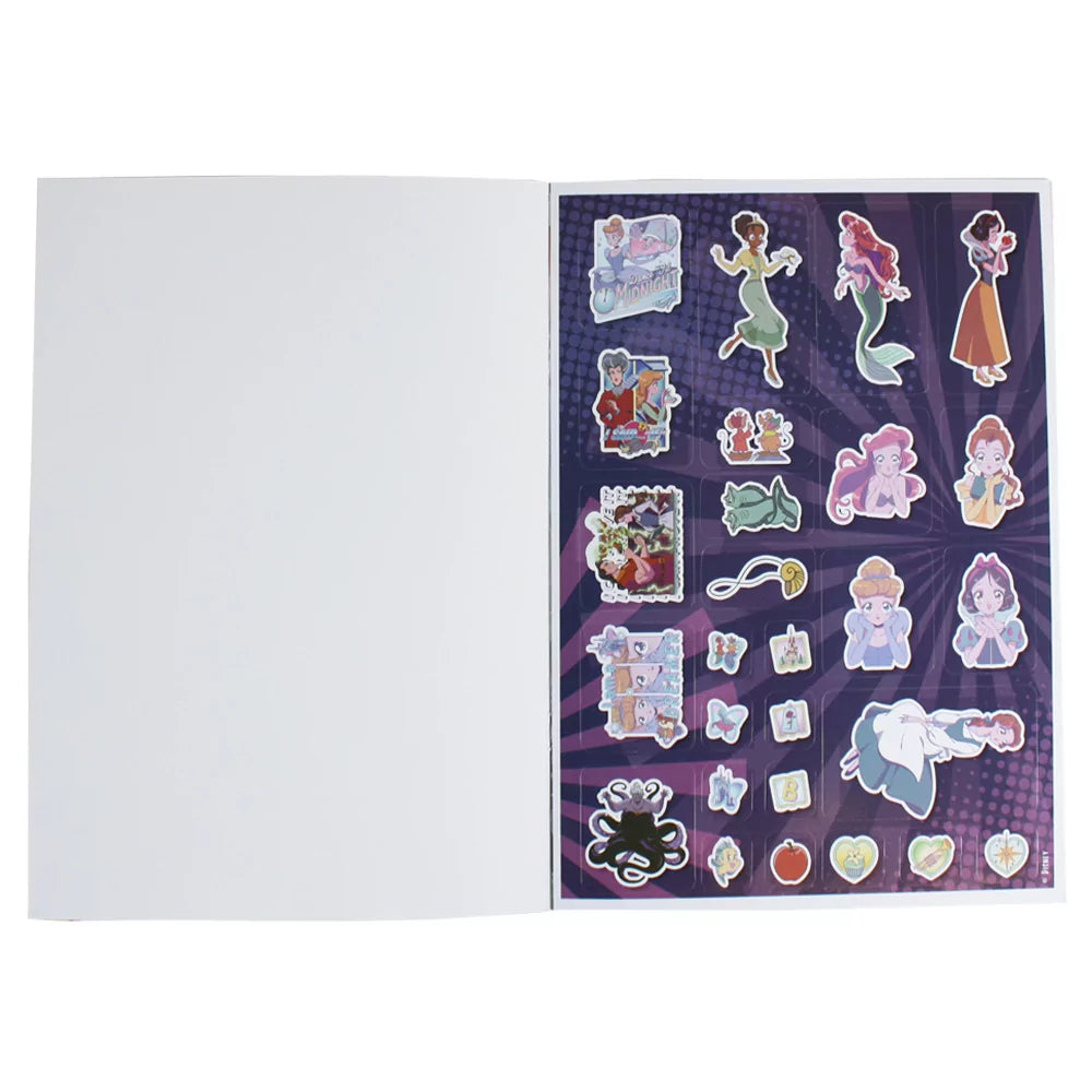 Disney Enchanted Princesses - Colouring Books with Stickers - Anilas UK