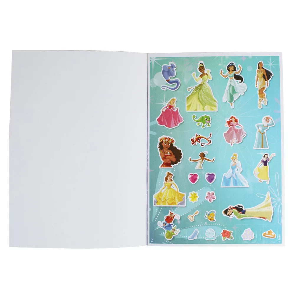 Disney Enchanted Princesses - Colouring Books with Stickers - Anilas UK