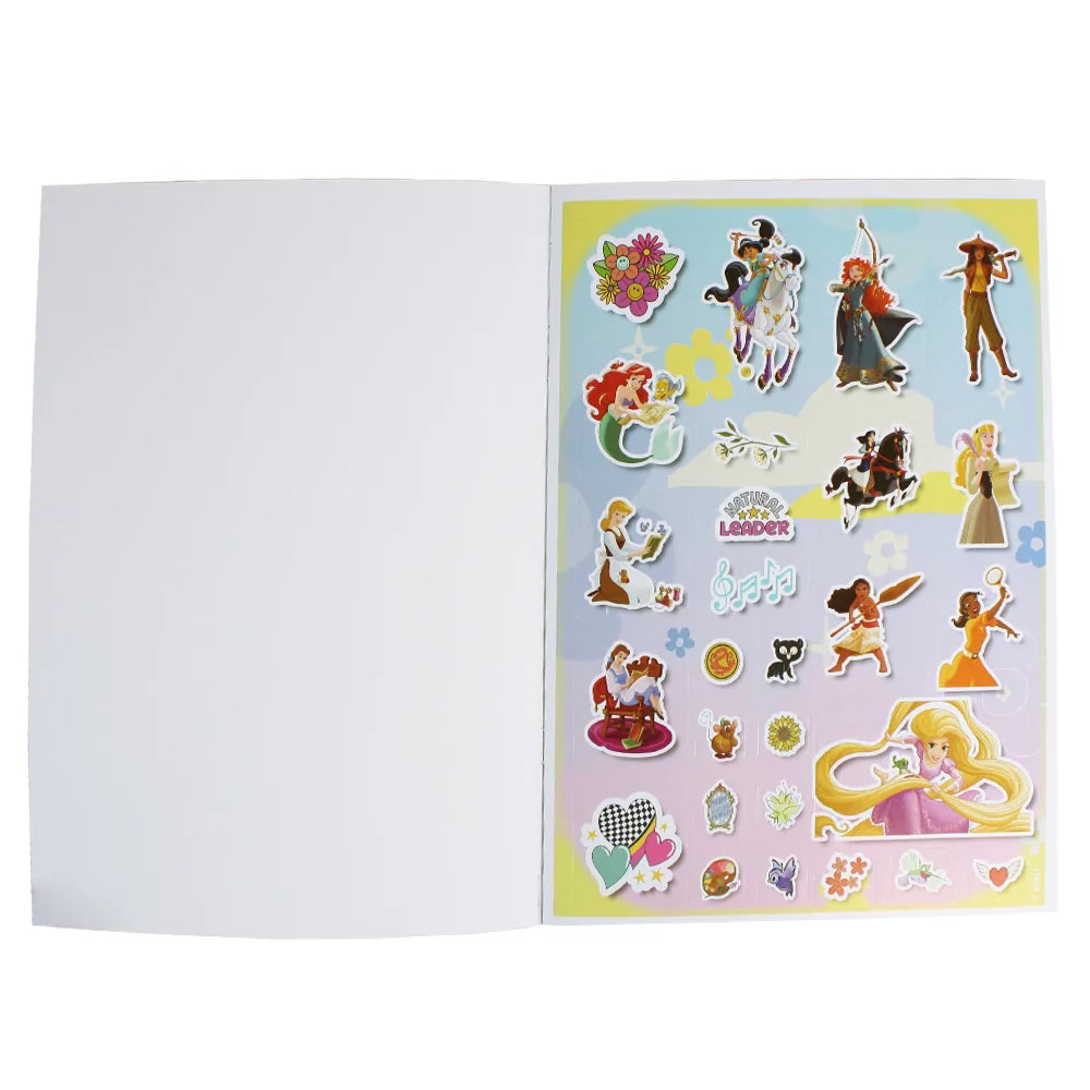 Disney Enchanted Princesses - Colouring Books with Stickers - Anilas UK
