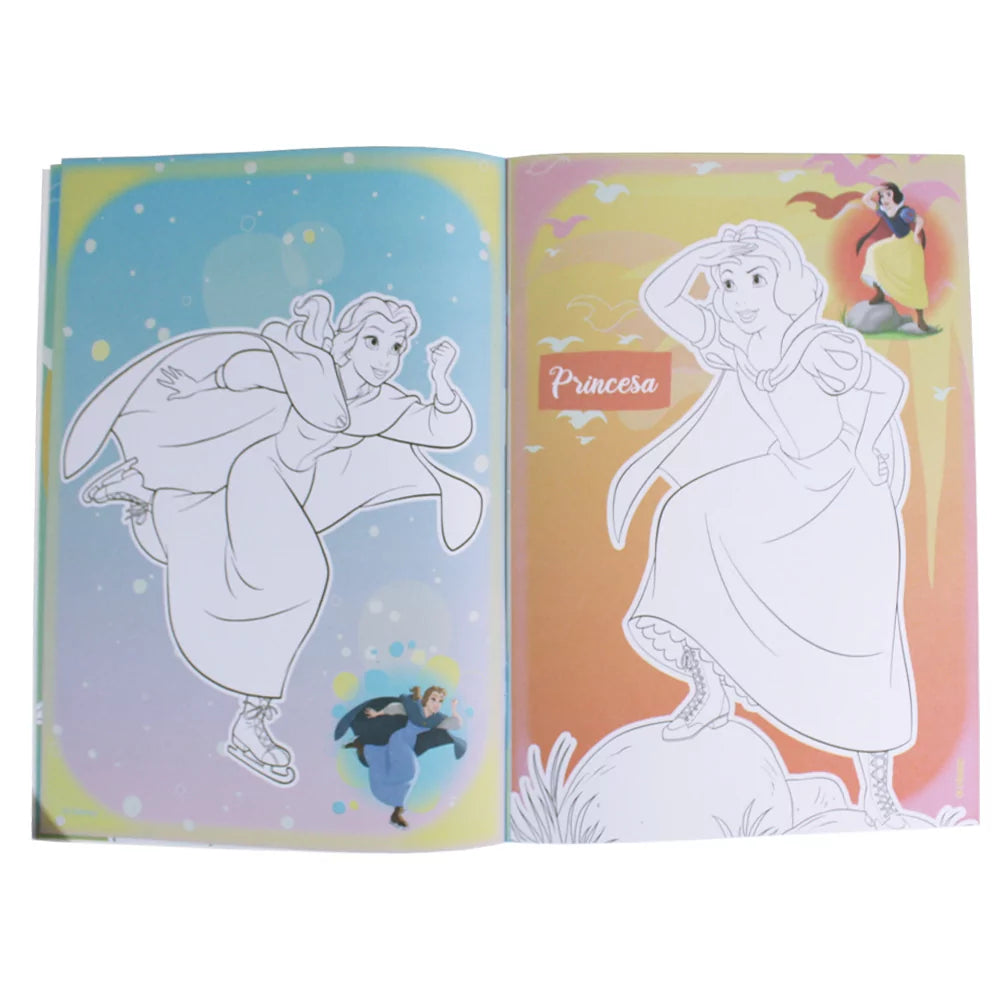 Disney Enchanted Princesses - Colouring Books with Stickers - Anilas UK