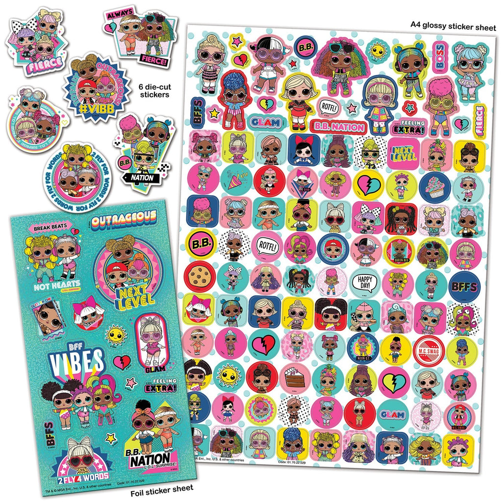Lol Text Sticker L.O.L Surprise! Mega Sticker Pack | Anilas UK