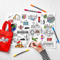 Eat Sleep Doodle's London Placemat To Go & Colour In - Anilas UK