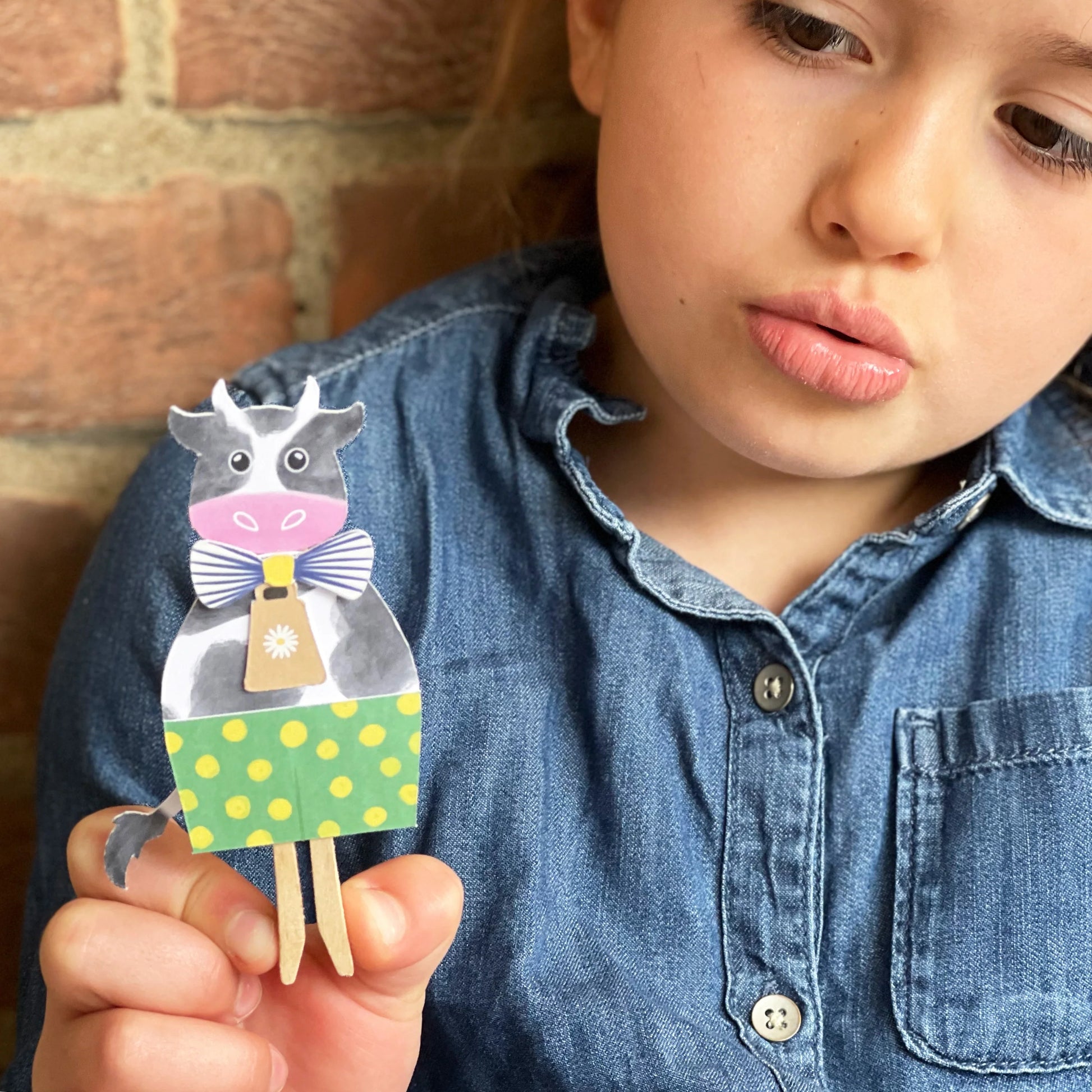 Make Your Own Cow Peg Doll - Anilas UK