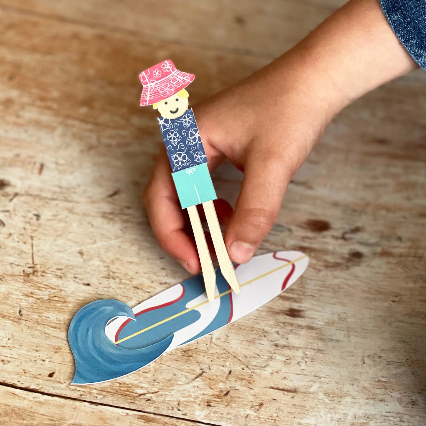 Make Your Own Surfer Peg Doll - Anilas UK