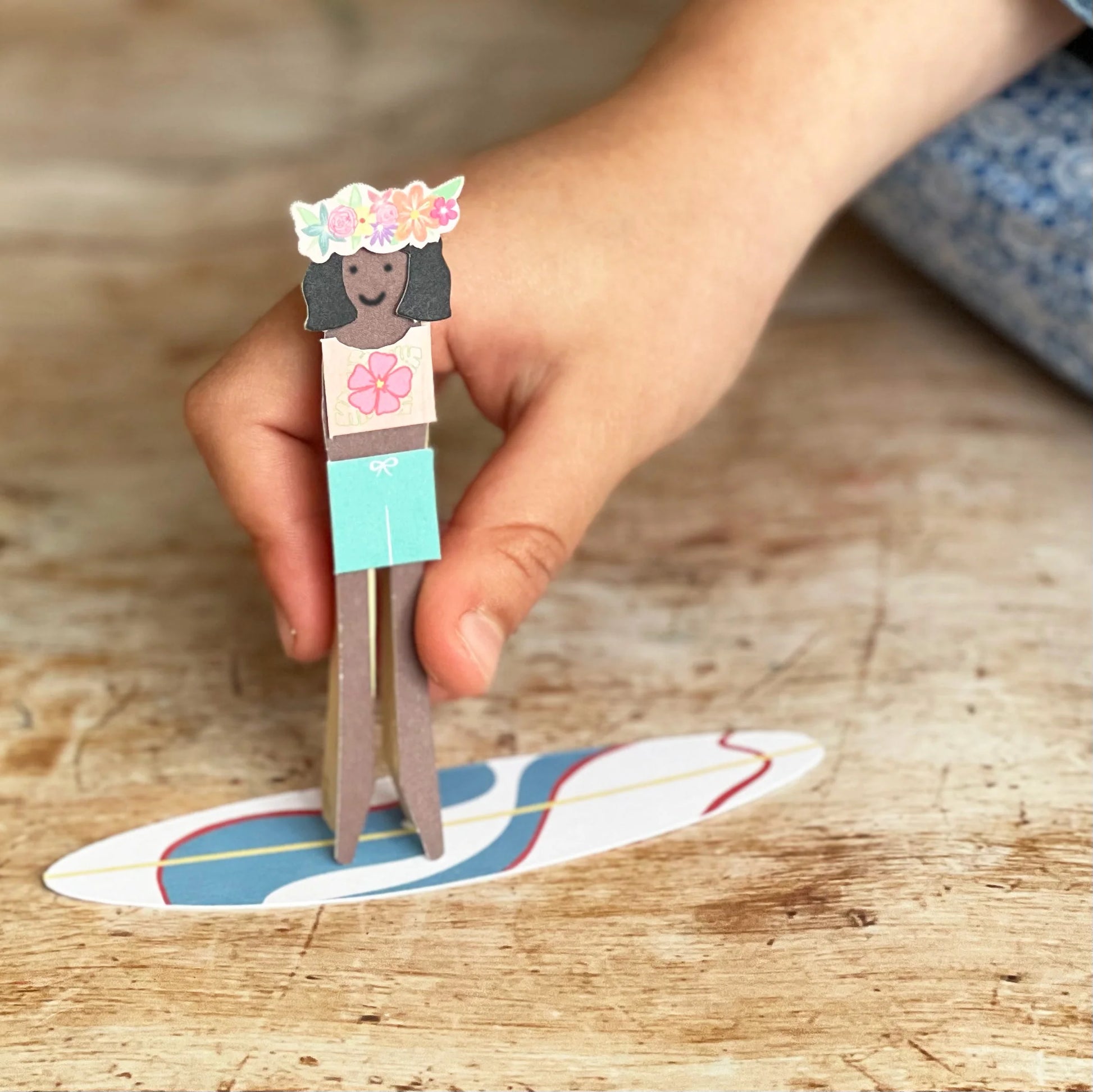 Make Your Own Surfer Peg Doll - Anilas UK