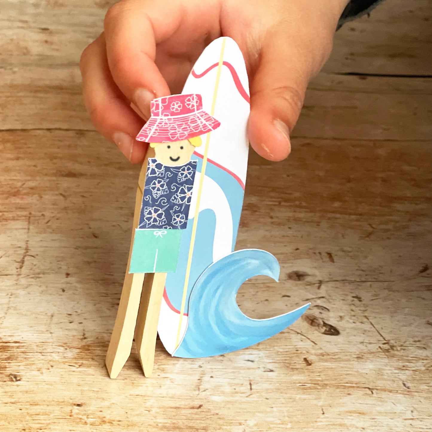 Make Your Own Surfer Peg Doll - Anilas UK
