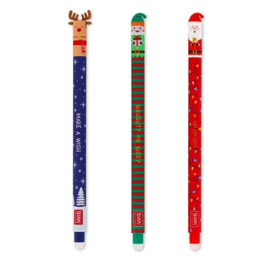 Legami Christmas Erasable Pens - Anilas UK