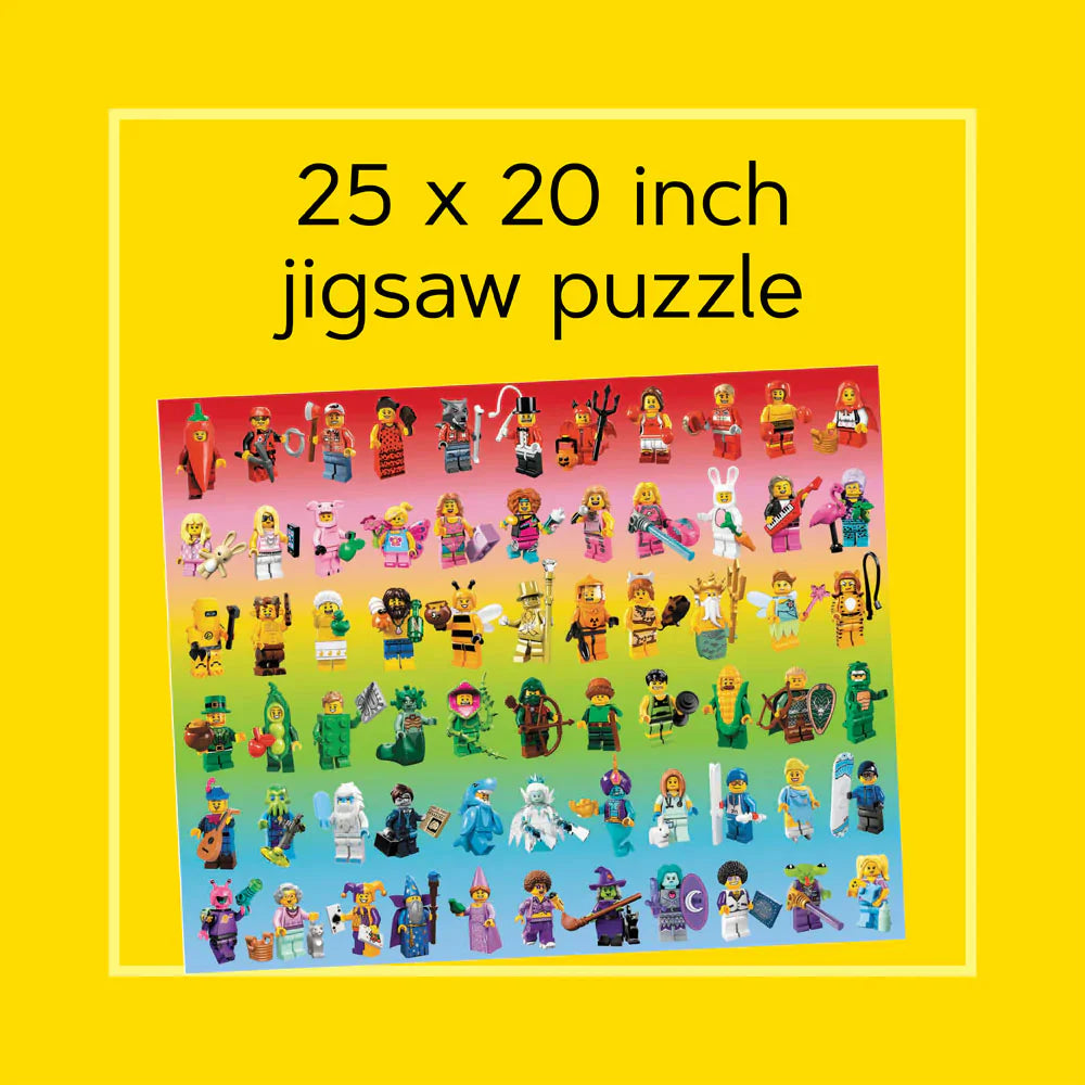 Lego Minifigure Rainbow 1000 Piece Jigsaw Puzzle - Anilas UK