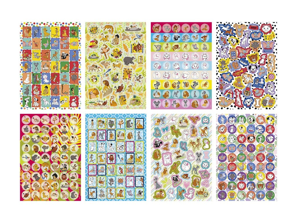 Disney Classic Glitter Sticker Booklet - Over 500 Reusable Stickers - Anilas UK