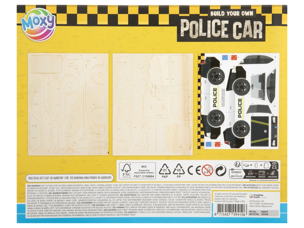 Build Your Own Wooden Police Car, Fire Truck, Front Loader or Dump Truck - Anilas UK