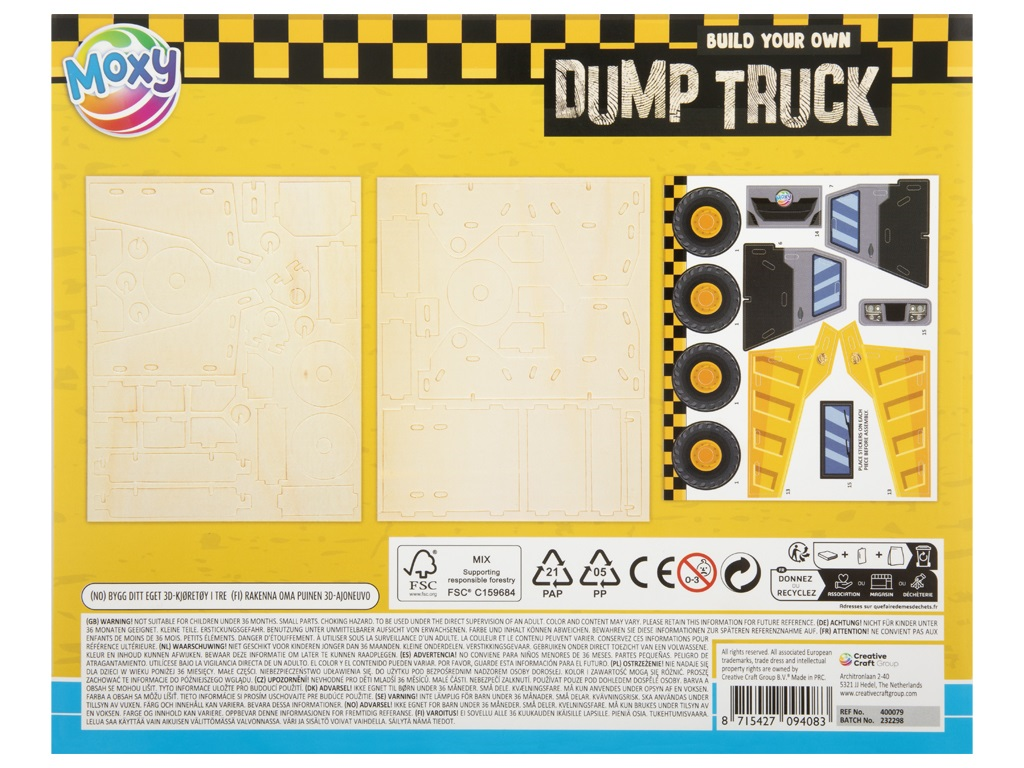 Build Your Own Wooden Police Car, Fire Truck, Front Loader or Dump Truck - Anilas UK