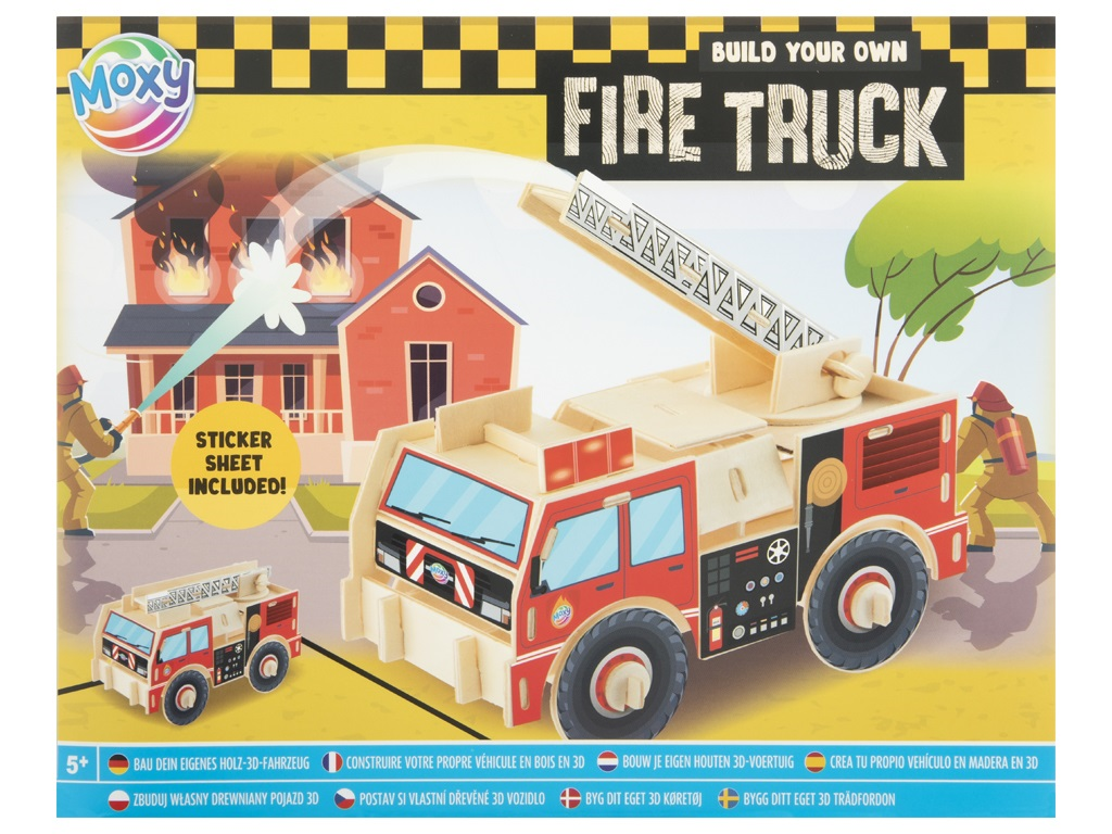 Build Your Own Wooden Police Car, Fire Truck, Front Loader or Dump Truck - Anilas UK