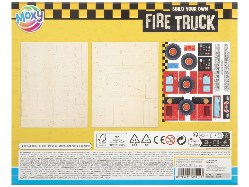 Build Your Own Wooden Police Car, Fire Truck, Front Loader or Dump Truck - Anilas UK