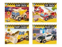 Build Your Own Wooden Police Car, Fire Truck, Front Loader or Dump Truck - Anilas UK