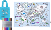 
              Eat Sleep Doodle's World Map: Animals & Sea Placemat To Go & Colour In - Anilas UK
            