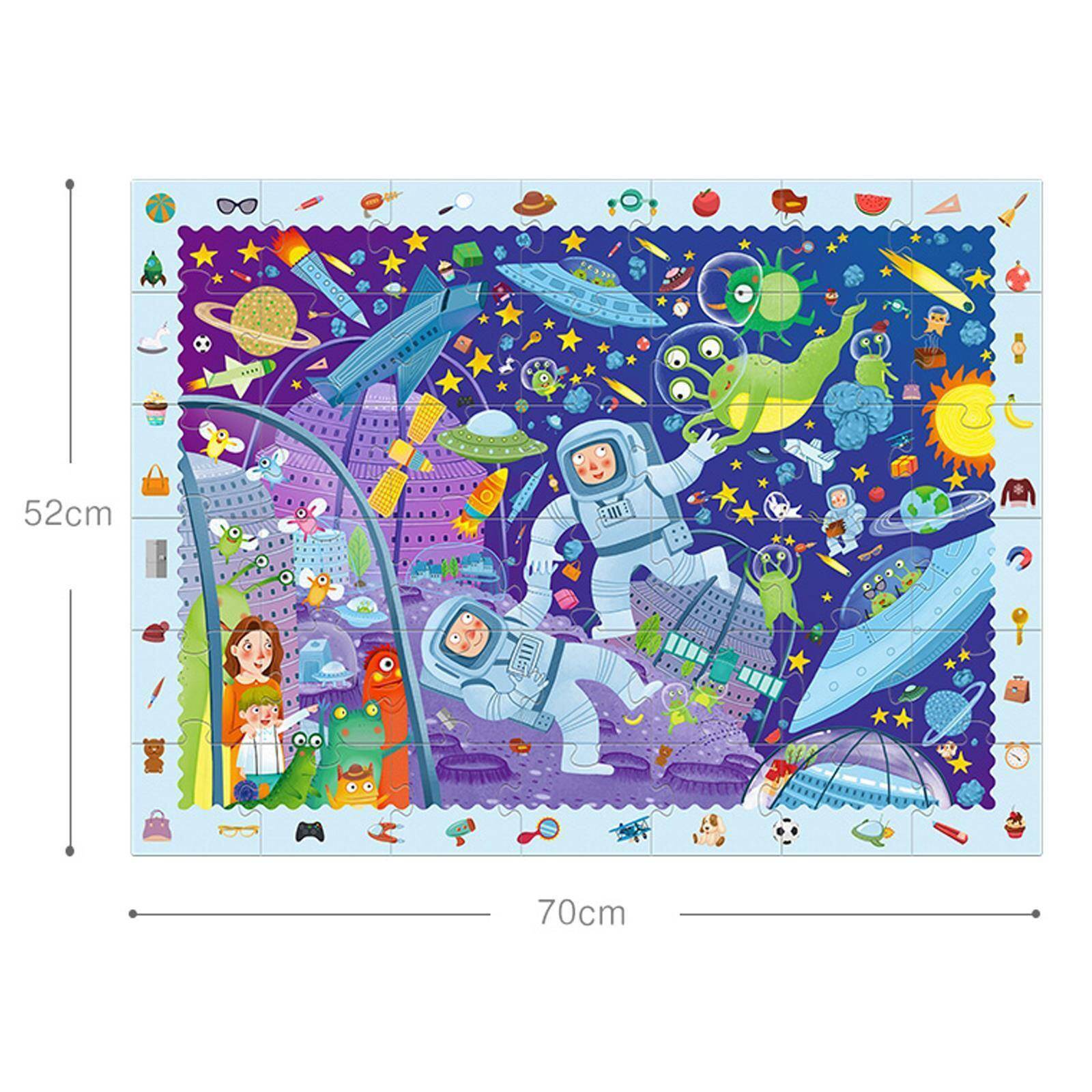 2 in 1 Detective In Space Jigsaw Puzzle with Magnifying Glass - Anilas UK
