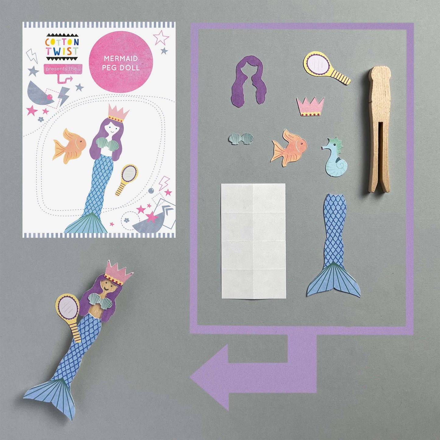 Make Your Own Mermaid Peg Doll - Anilas UK