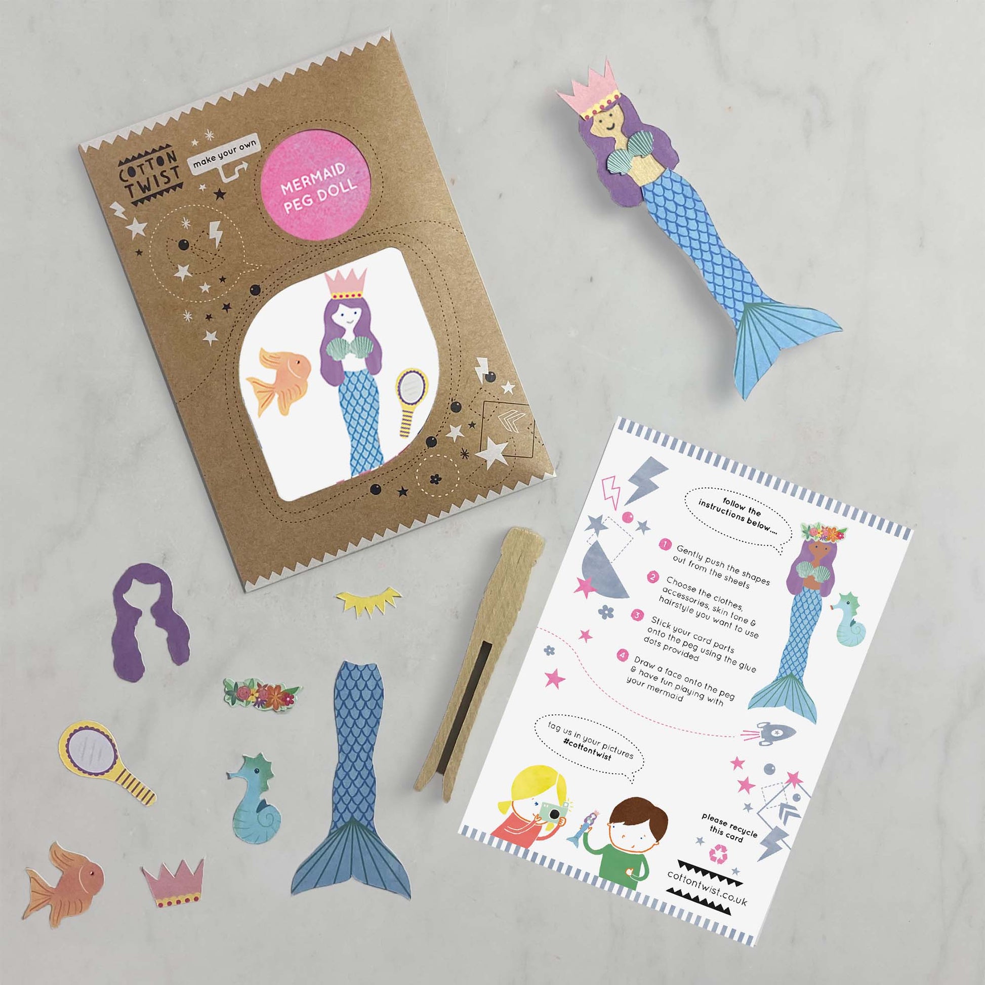 Make Your Own Mermaid Peg Doll - Anilas UK
