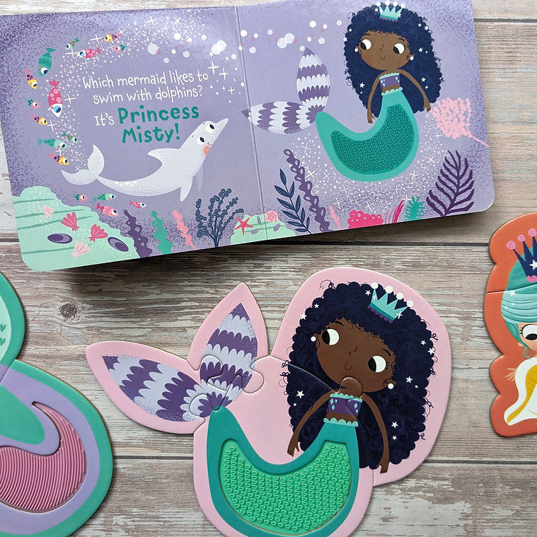 Touch and Feel Mermaids Jigsaw Puzzles With Free Board Book - Anilas UK