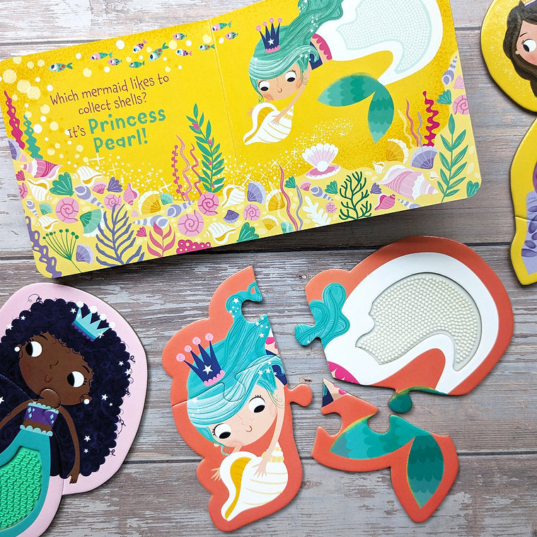 Touch and Feel Mermaids Jigsaw Puzzles With Free Board Book - Anilas UK