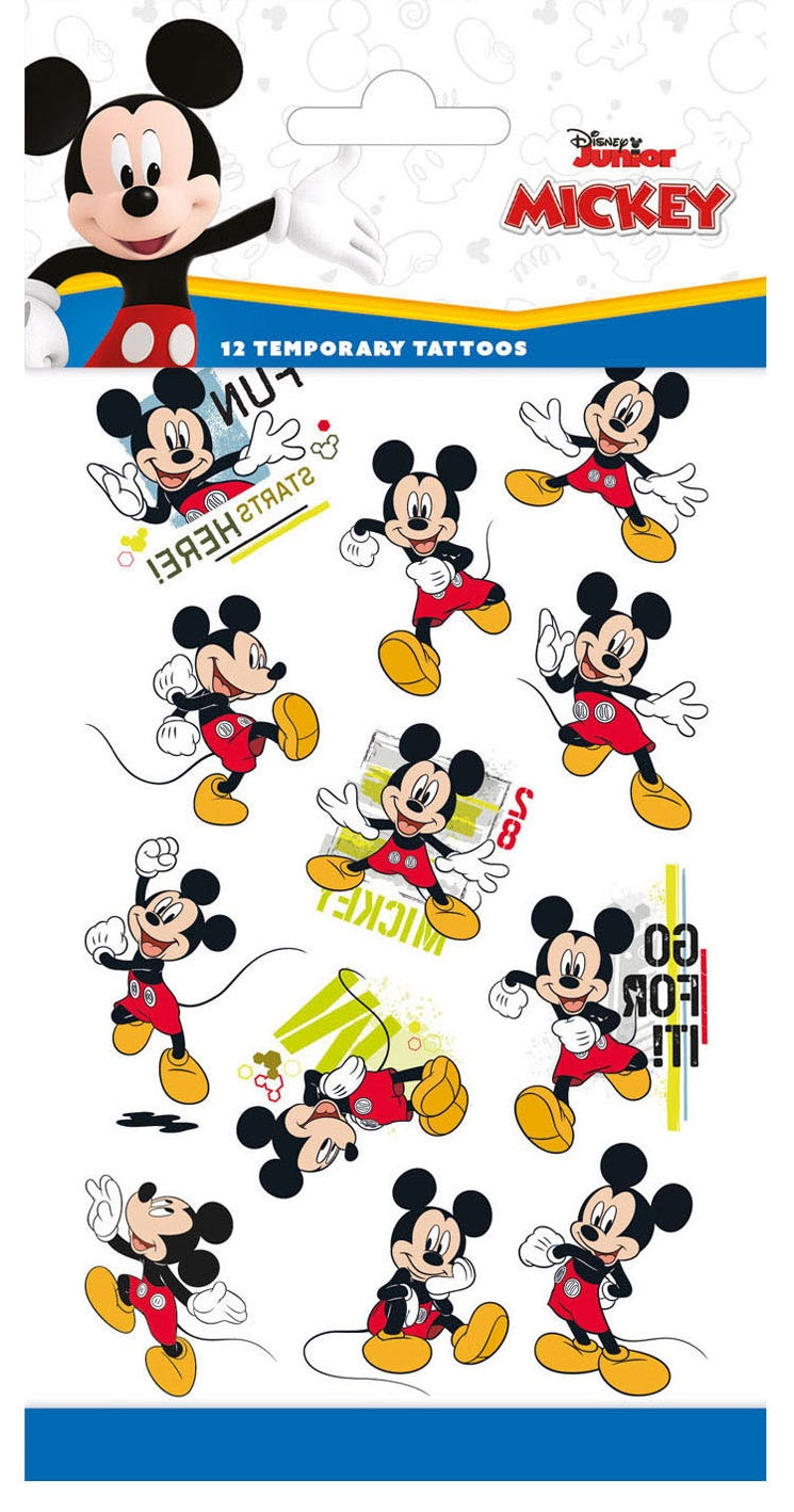 Mickey Mouse Temporary Tattoos - Anilas UK