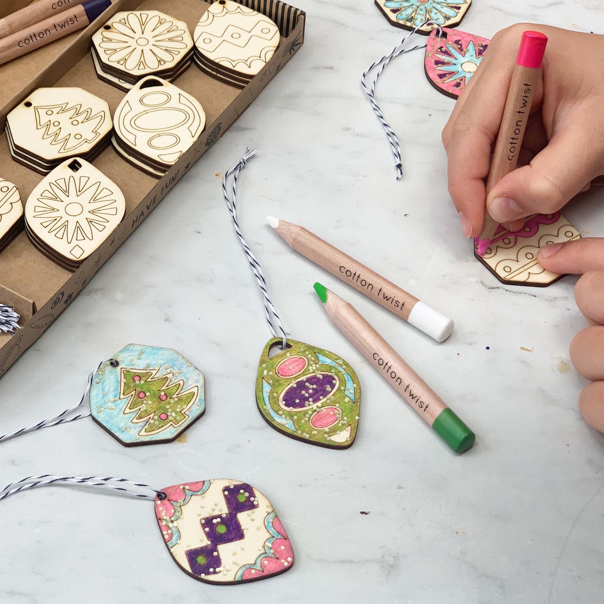A Mindful Advent - Paint Your Own Decorations Kit - Anilas UK