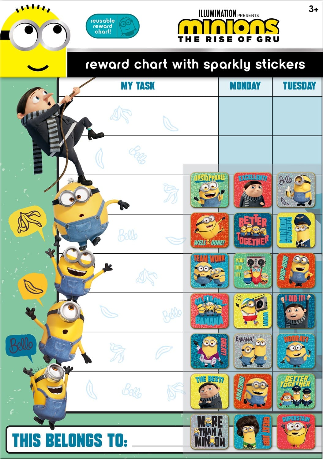 Minions Reward Chart - Anilas UK