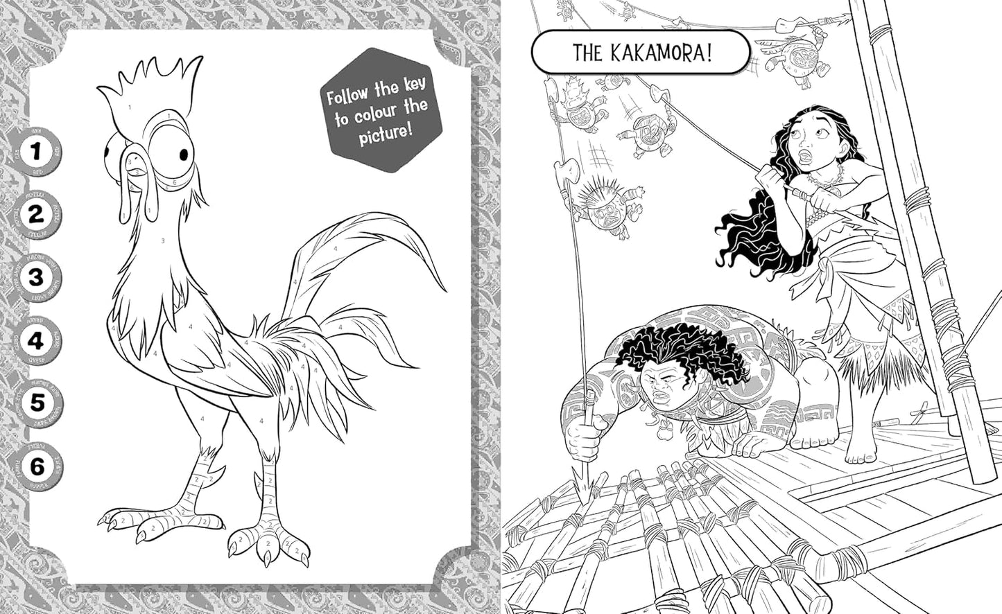 Moana: 5 in 1 Colouring Book - Anilas UK