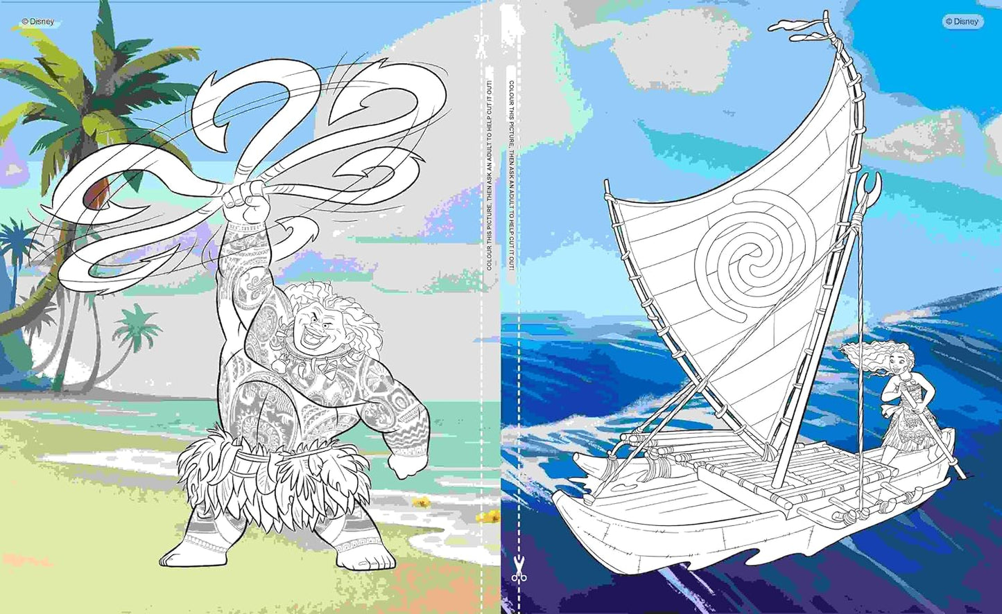 Moana: 5 in 1 Colouring Book - Anilas UK