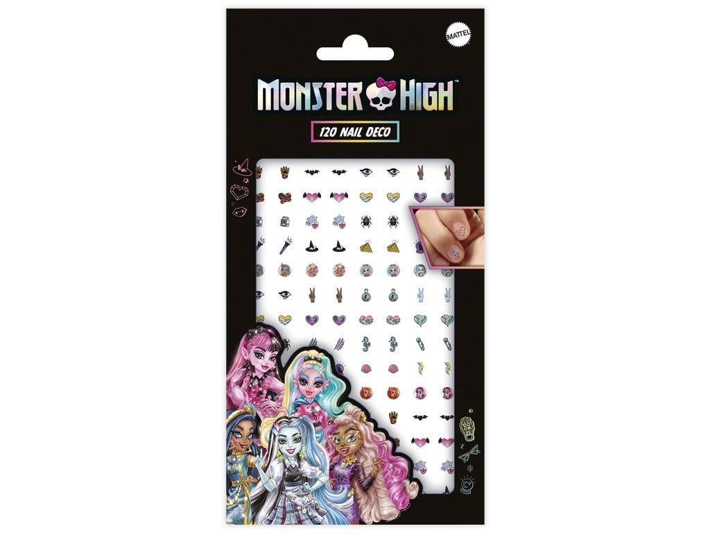 Monster High Fingernail Decoration Stickers, 120 Designs - Anilas UK