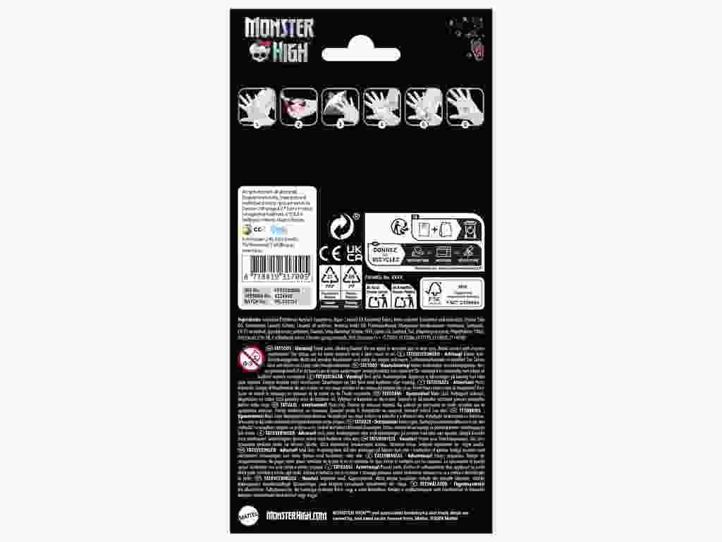 Monster High Temporary Tattoos - Anilas UK